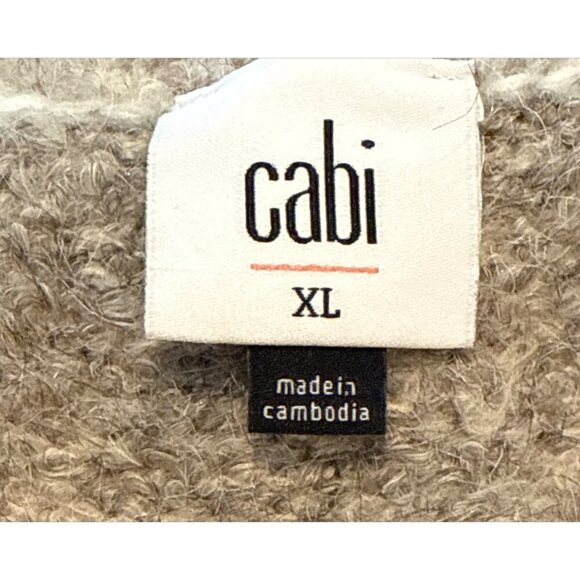 Cabi Women's Boyfriend Button V Neck Cardigan Black Tan Size XL - Picture 6 of 7